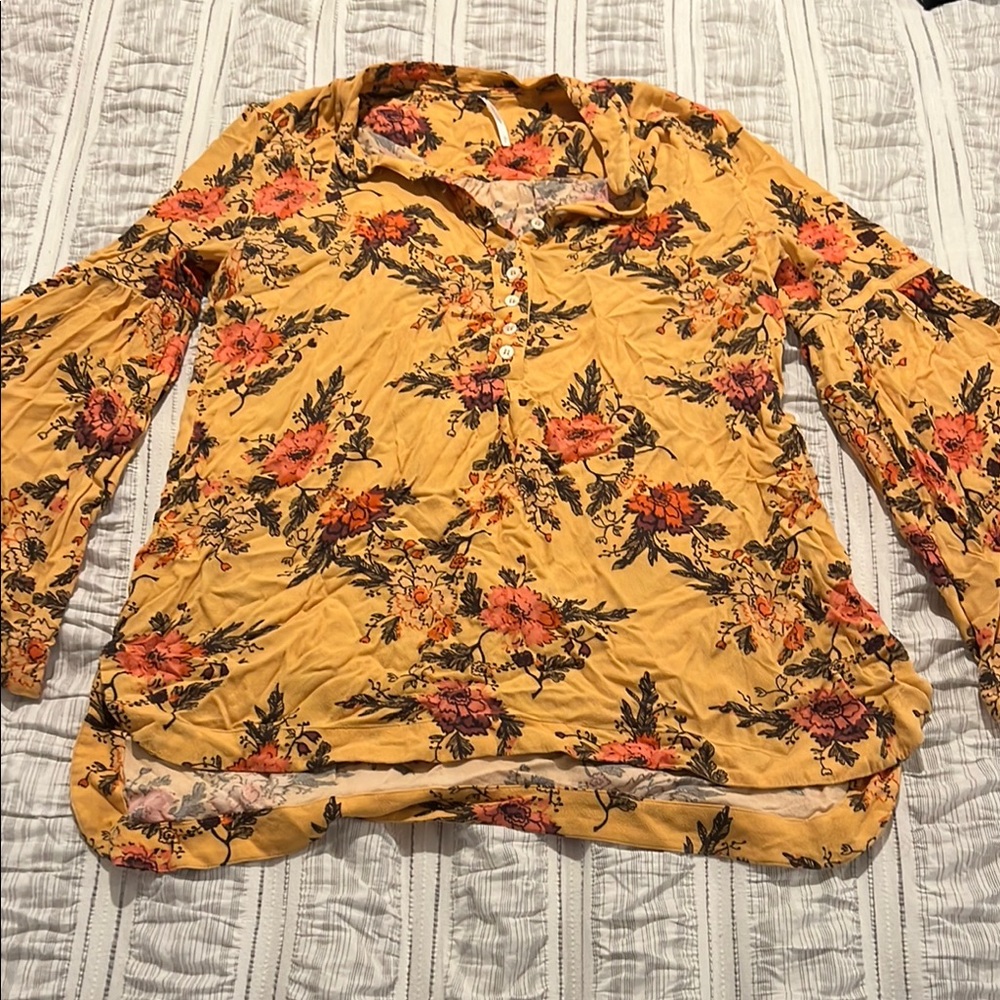 Floral Yellow Women's Top